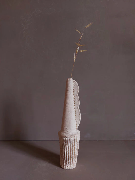 Soliflore en grès blanc - Luc 12