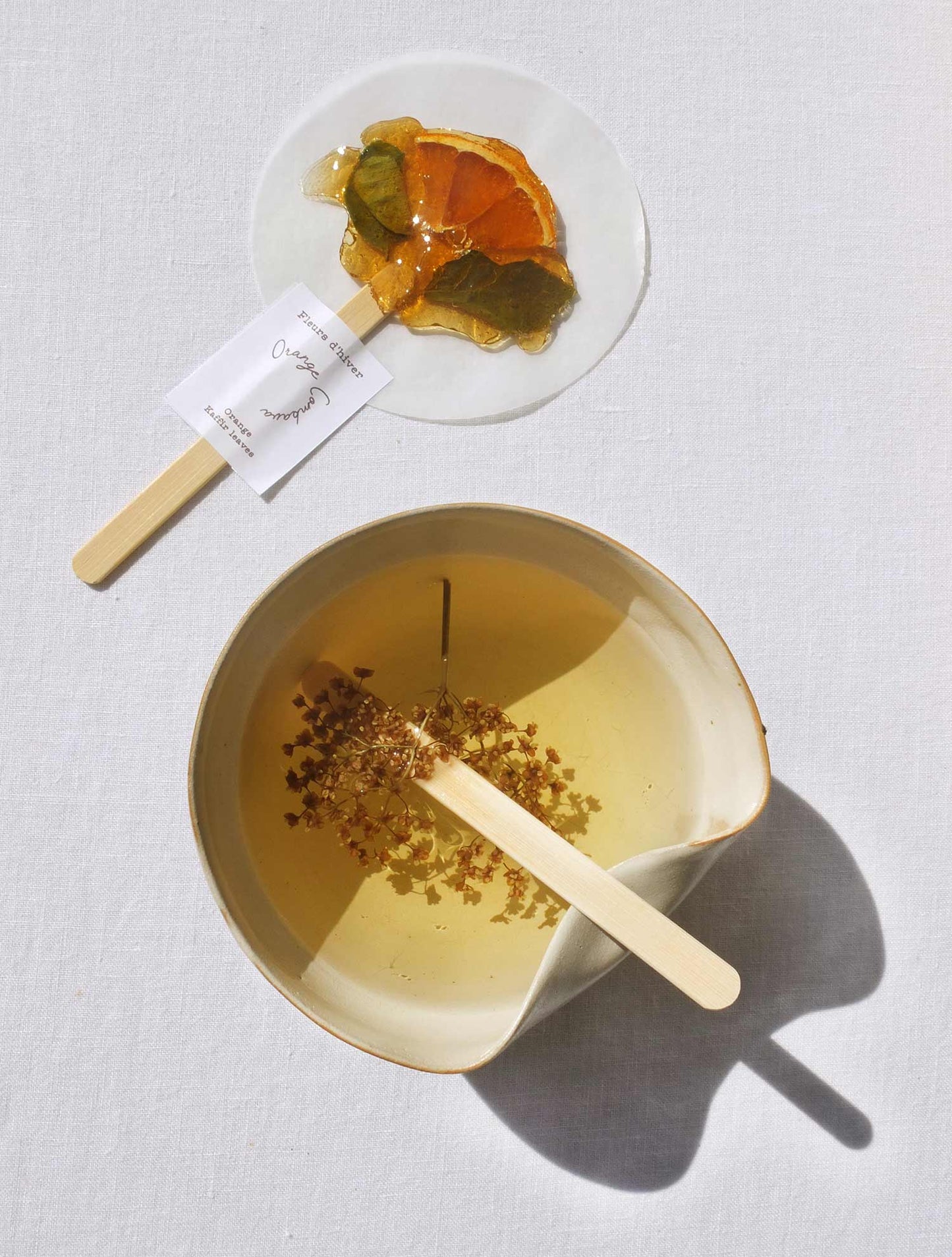 Packaging et bol infusion Mimosa Fleurs d'Hiver – fleurs séchées naturelles
