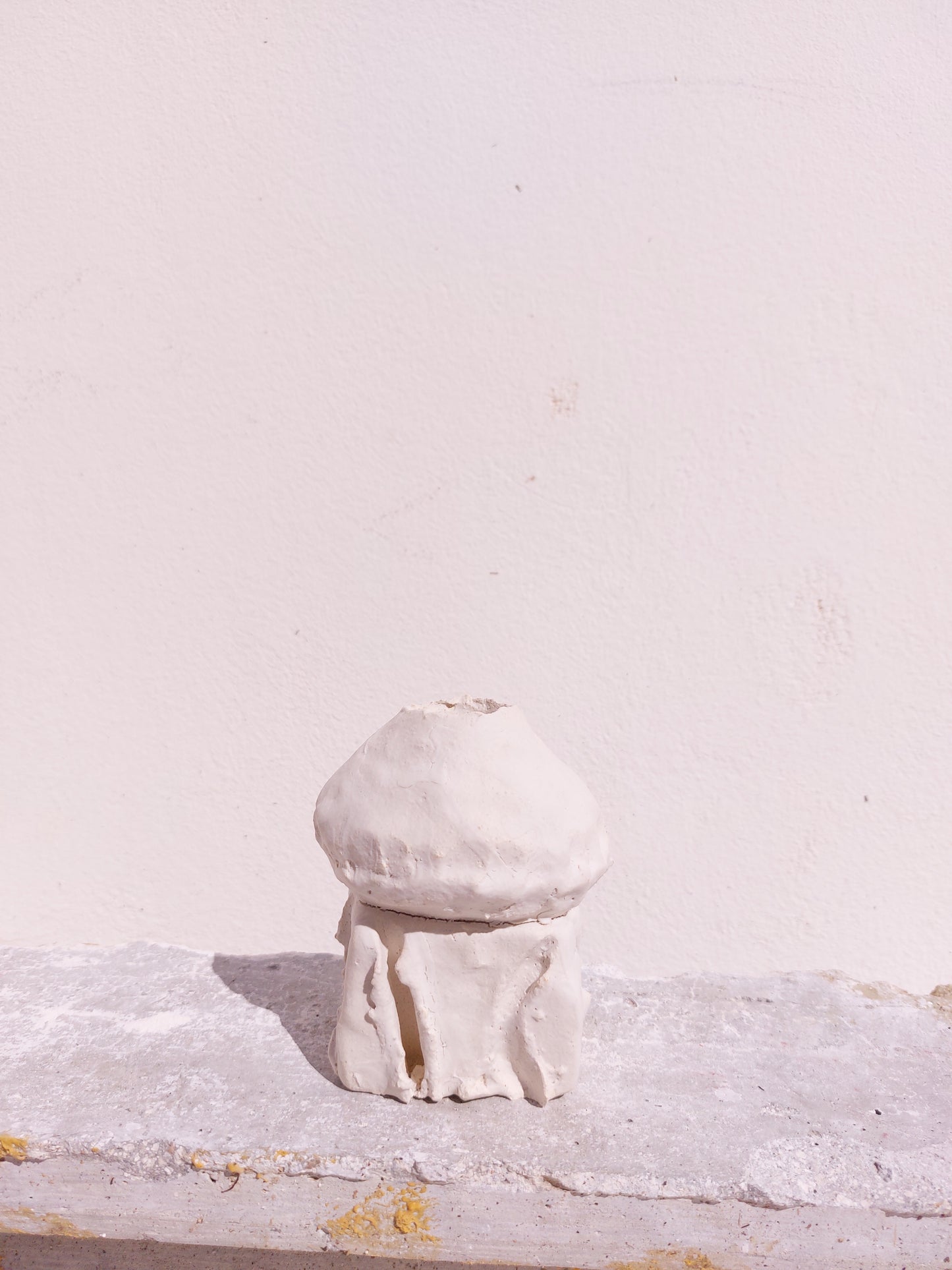 Bougeoir en grès blanc - Ven 04