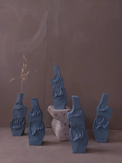 Soliflore en grès bleu - Pla 22