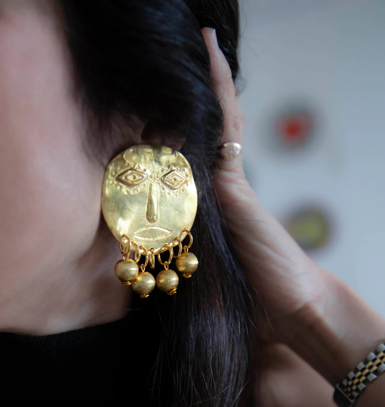 Boucles d'oreilles Golden Fancy Dudes - PRECOMMANDE