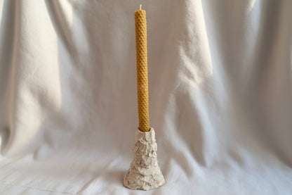 Bougeoir en grès blanc - Hom 06