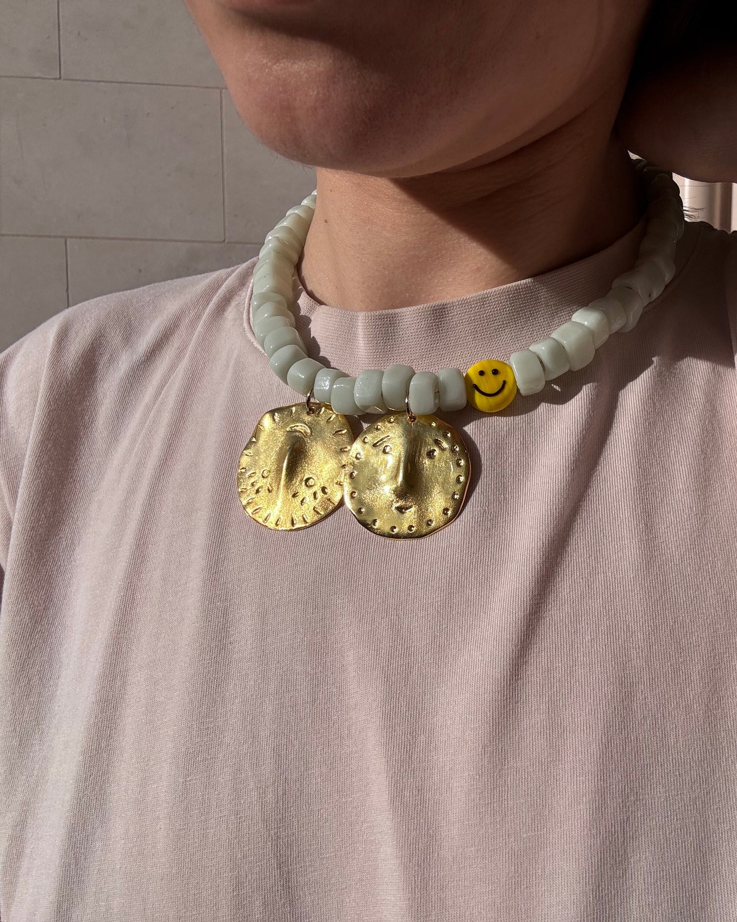 Collier golden dudes are happy Tanti & Co – bijou laiton plaqué or